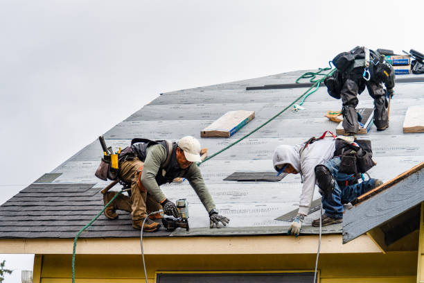 Professional Gutter Installation technician working in New Lisbon, NJ